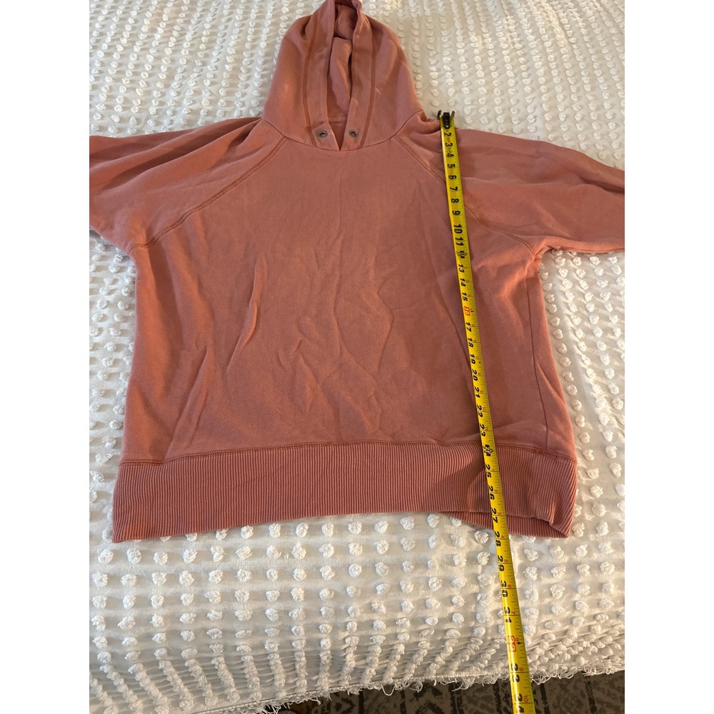 Aerie Womens Short Sleeve Hoodie Clay Pink Pullover Sweatshirt Size M